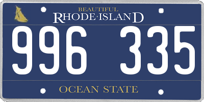 RI license plate 996335