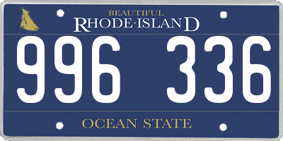 RI license plate 996336