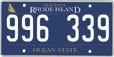 RI license plate 996339