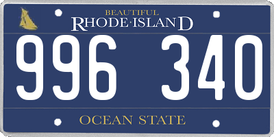 RI license plate 996340