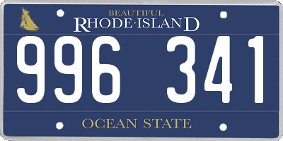 RI license plate 996341