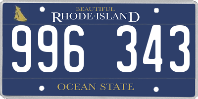 RI license plate 996343