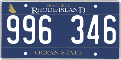 RI license plate 996346