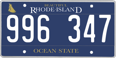 RI license plate 996347