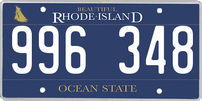 RI license plate 996348