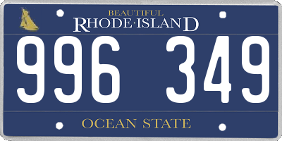 RI license plate 996349