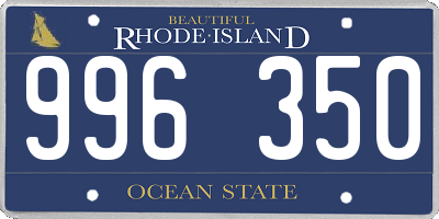 RI license plate 996350