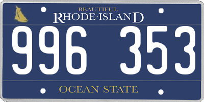 RI license plate 996353