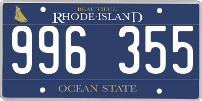 RI license plate 996355