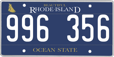 RI license plate 996356