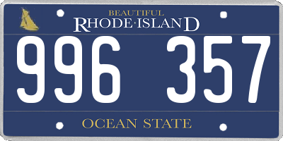 RI license plate 996357