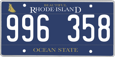 RI license plate 996358