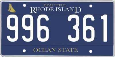 RI license plate 996361