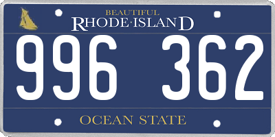 RI license plate 996362