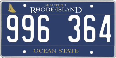 RI license plate 996364