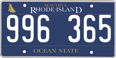 RI license plate 996365