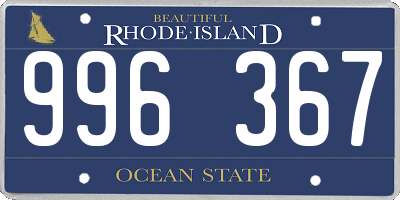 RI license plate 996367