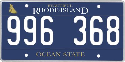 RI license plate 996368