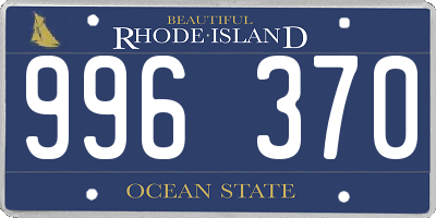 RI license plate 996370