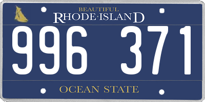 RI license plate 996371