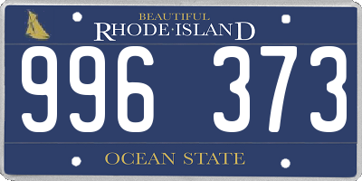 RI license plate 996373