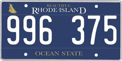 RI license plate 996375