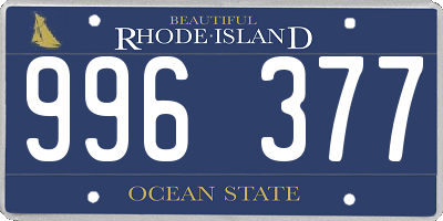 RI license plate 996377