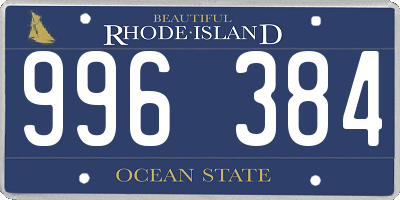 RI license plate 996384