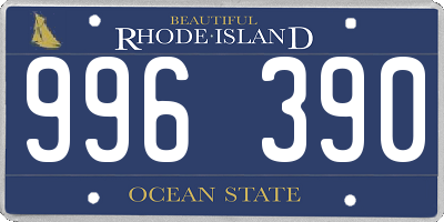 RI license plate 996390