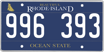 RI license plate 996393