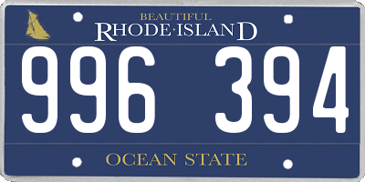 RI license plate 996394