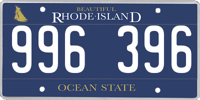 RI license plate 996396