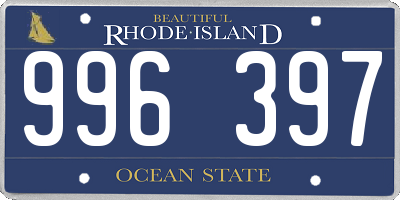 RI license plate 996397