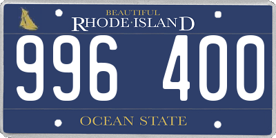 RI license plate 996400