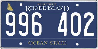 RI license plate 996402