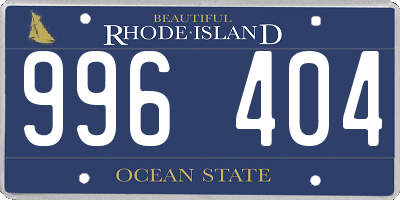 RI license plate 996404