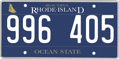 RI license plate 996405