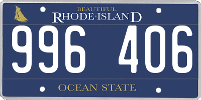 RI license plate 996406