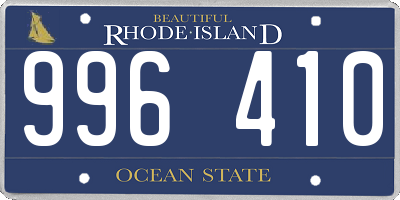 RI license plate 996410