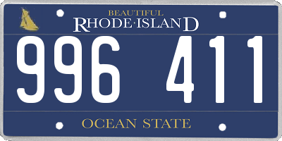 RI license plate 996411