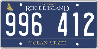 RI license plate 996412