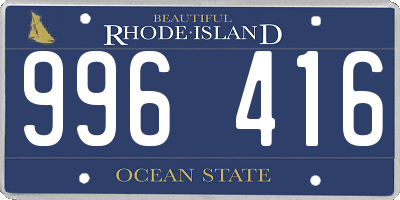 RI license plate 996416