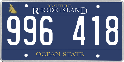 RI license plate 996418