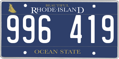 RI license plate 996419