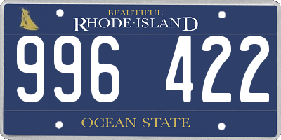 RI license plate 996422