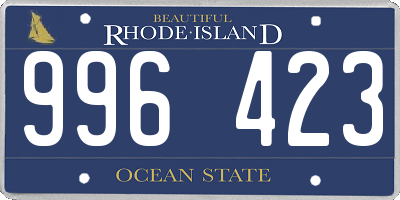 RI license plate 996423