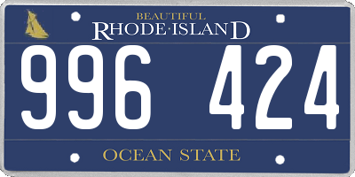 RI license plate 996424