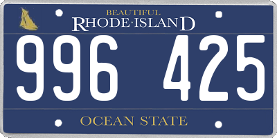 RI license plate 996425