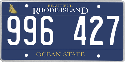 RI license plate 996427