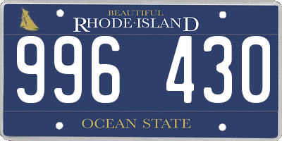 RI license plate 996430